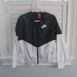 White and Black Nike Windbreaker